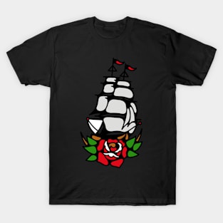 Ship and rose T-Shirt